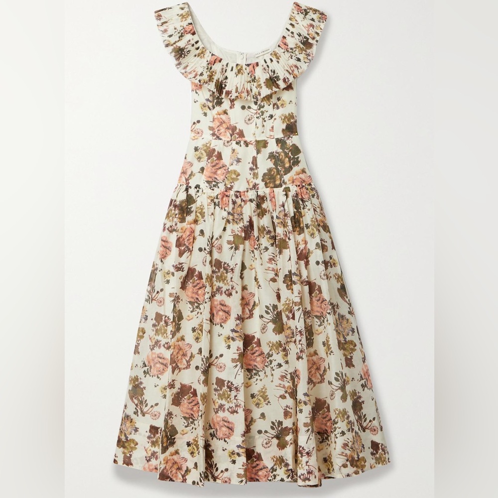 ULLA JOHNSON Coretta ruffled dress size 4